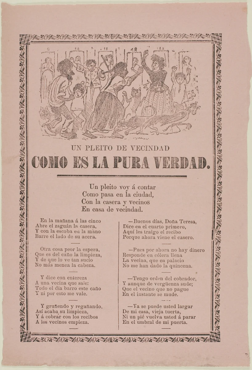 A Neighborhood Dispute by José Guadalupe Posada, print, 1902-1912
