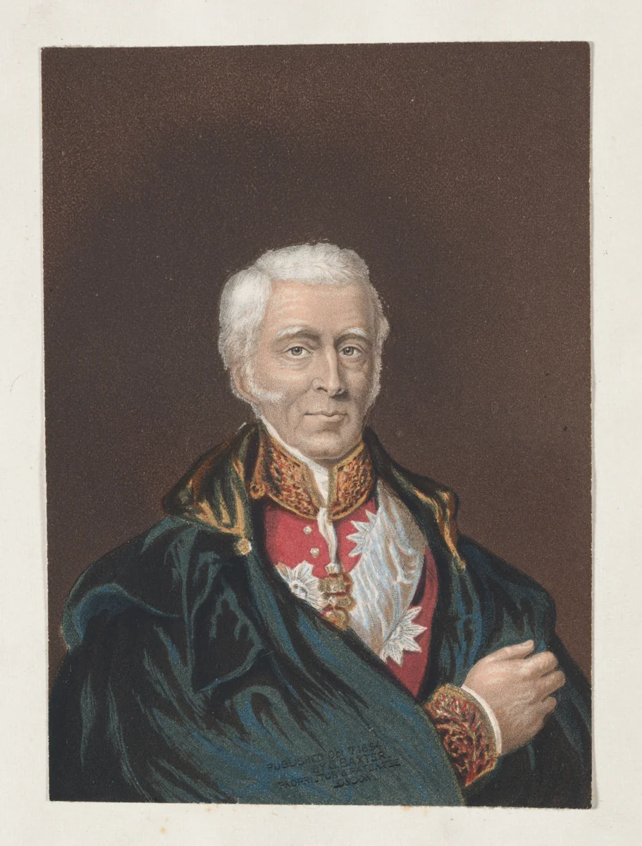 Arthur Wellesley, Duke of Wellington by George Baxter, print, 1854