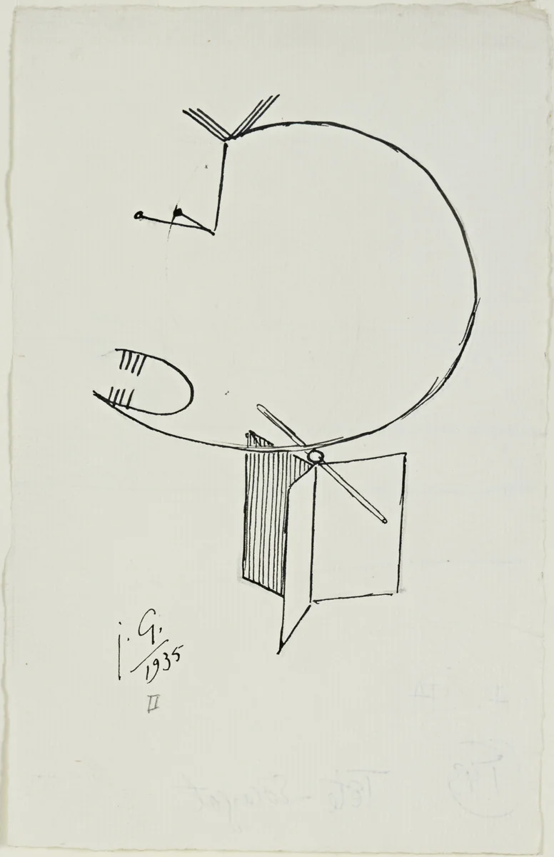 Study for Head by Julio González, drawing, 1935