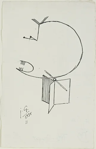 Study for Head by Julio González, drawing, 1935