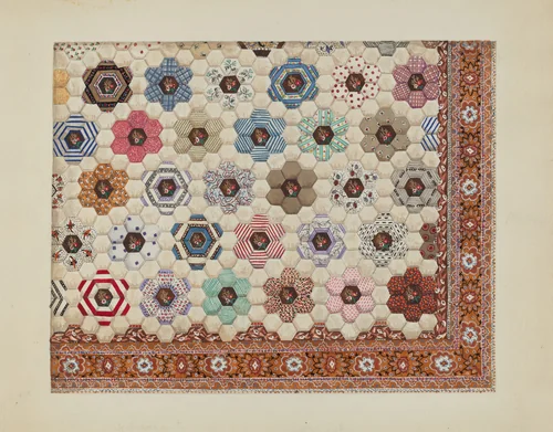 Patchwork Quilt by Irene Schaefer, index of american design, 1936