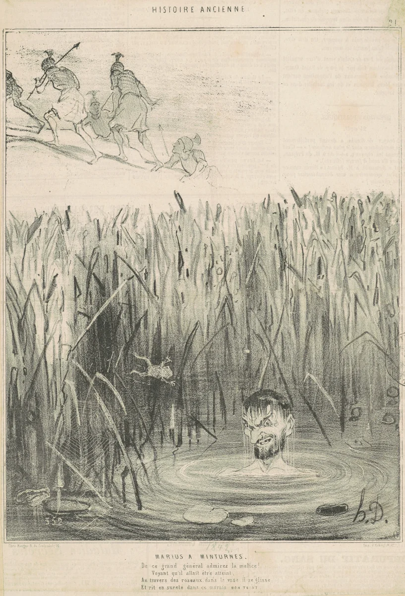 Marius a minturnes by Honoré Daumier, print, 1842