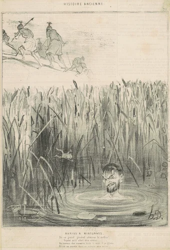 Marius a minturnes by Honoré Daumier, print, 1842