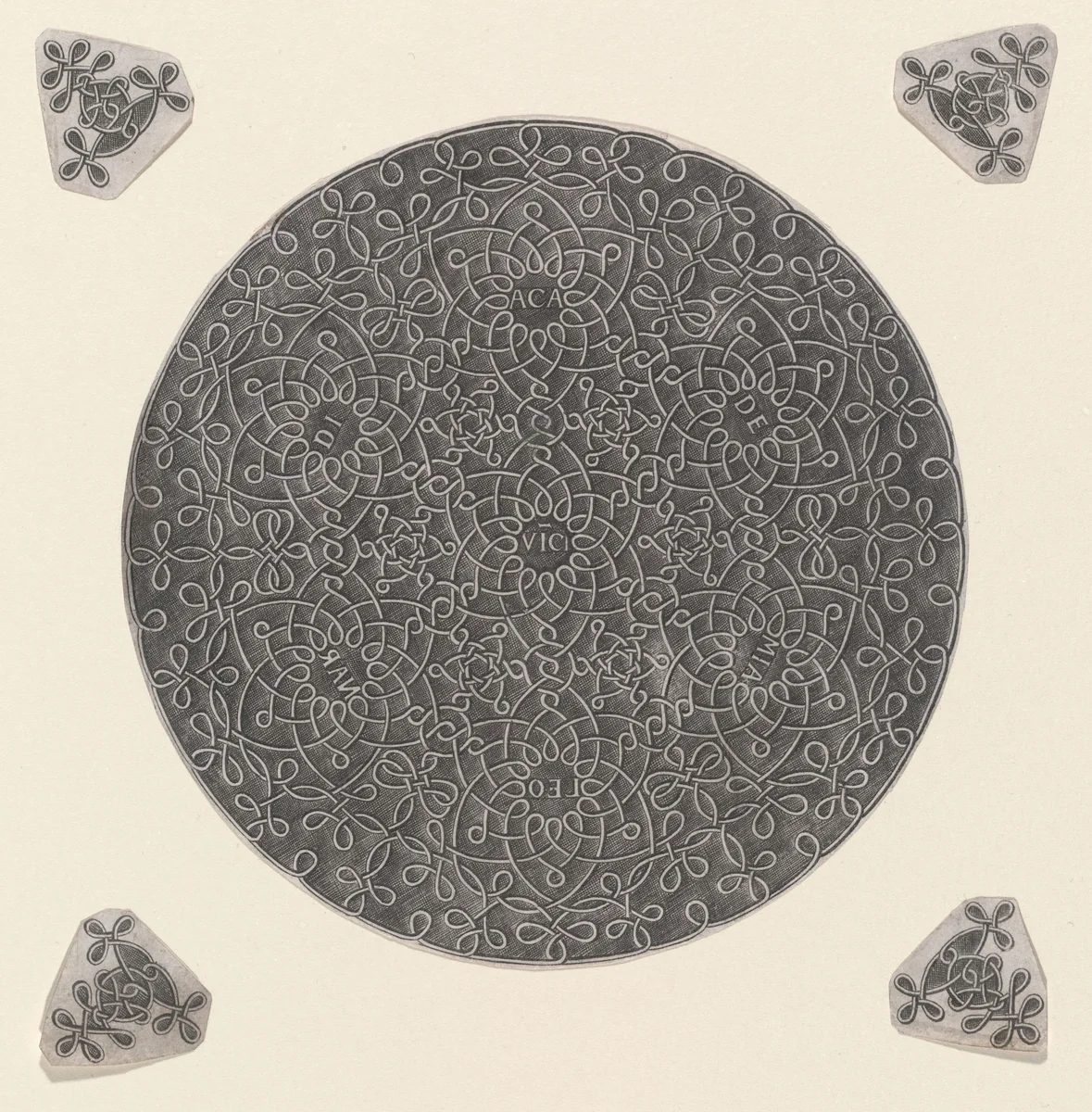 Sixth Knot by Leonardo da Vinci, print, 1490-1500