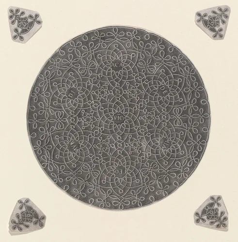 Sixth Knot by Leonardo da Vinci, print, 1490-1500