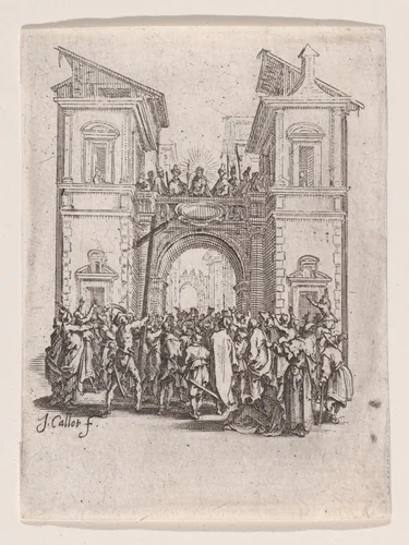 La Présentation au Peuple (The Presentation to the People), from "La Petite Passion" (The Little Passion) by Jacques Callot, print, 1624-1625