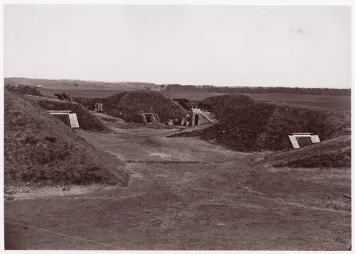 [Interior of Confederate Fort Darling, Drewry's Bluff, James River, Virginia] by William Frank Browne, photograph, 1865