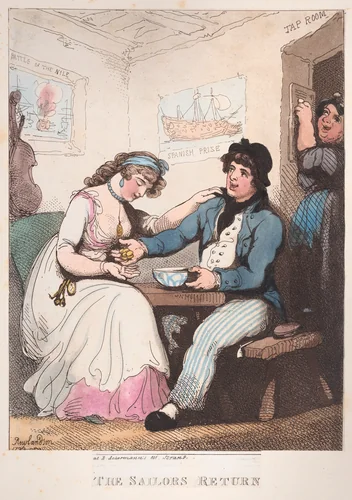 The Sailor's Return by Thomas Rowlandson, print, 1799