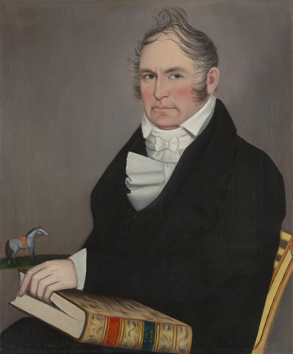 Cornelius Allerton by Ammi Phillips, painting, 1821-1822