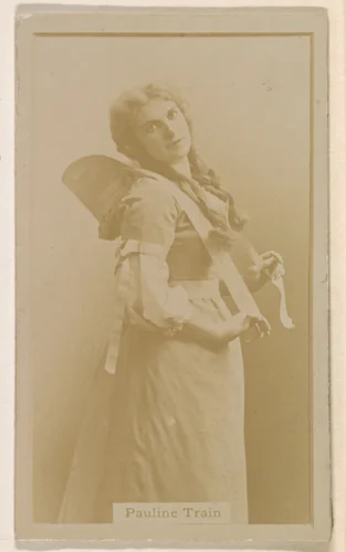 Pauline Train, from the Actresses series (N245) issued by Kinney Brothers to promote Sweet Caporal Cigarettes by Kinney Brothers Tobacco Company, photograph, 1890