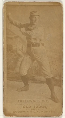 Elmer Ellsworth Foster, Center Field, New York, from the Old Judge series (N172) for Old Judge Cigarettes by Goodwin & Company, photograph, 1888