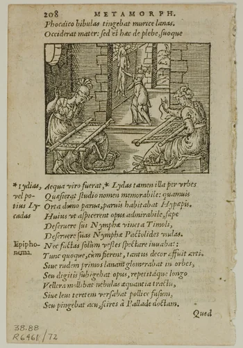 Illustration from Metamorphosis by Ovidius, plate 72 from Woodcuts from Books of the XVI Century by Unknown Artist, print, 1575