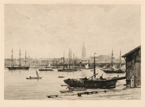 À Bordeaux (At Bordeaux) by Maxime Lalanne, print, 1866