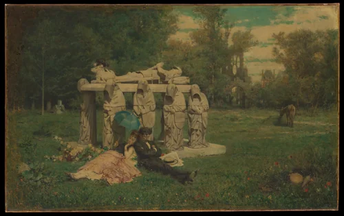 In the Sun by Charles-Edouard de Beaumont, painting, 1875