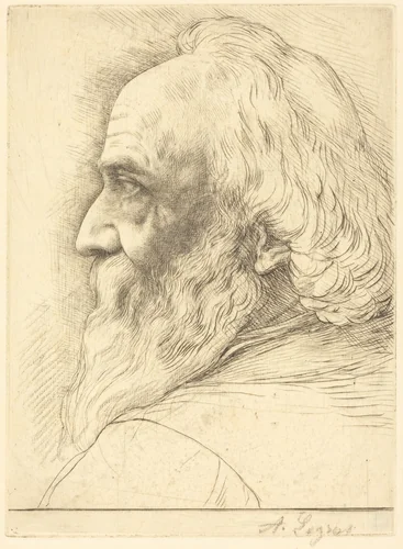 Self-Portrait, 12th plate by Alphonse Legros, print, 1837-1911