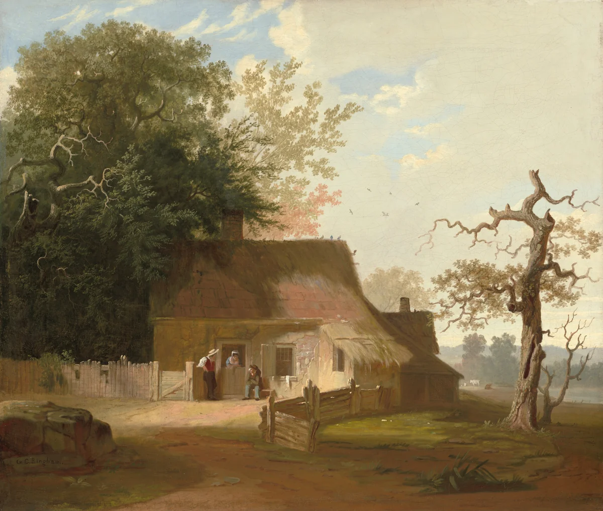 Cottage Scenery by George Caleb Bingham, painting, 1845