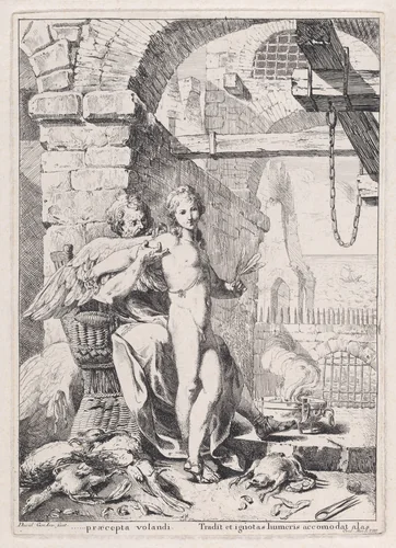 Icarus and Daedalus by Giovanni David, print, 1775