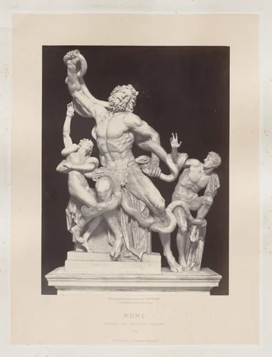 Rome: Groupe de Laocoon (Vatican) by Charles Soulier, photograph, 1855-1865
