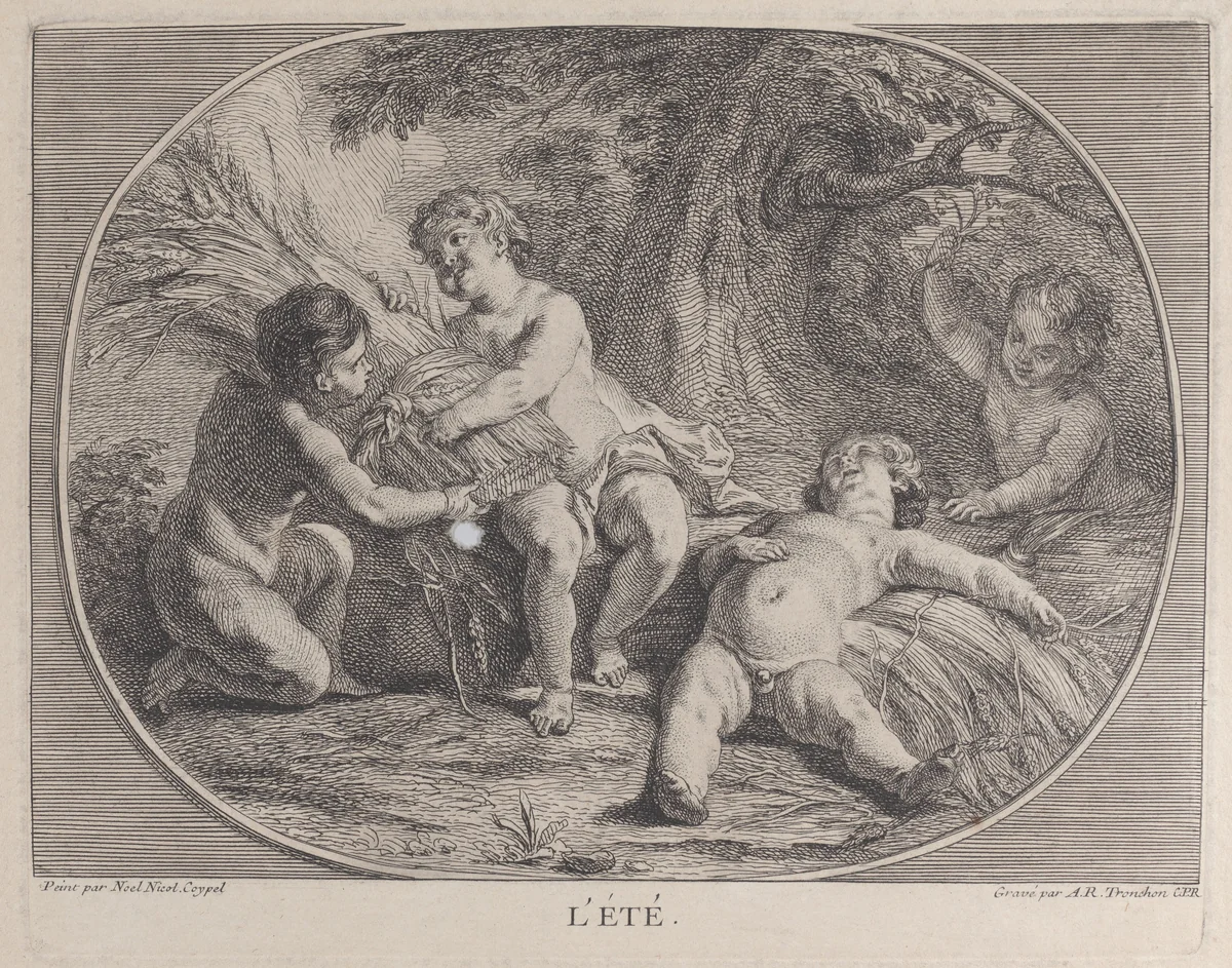 Summer (L'Été) by Antoine R. Tronchon, print, 1740-1760