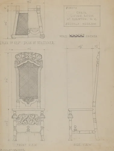 Chair by B. Holst-Grubbe, index of american design, 1935-1942