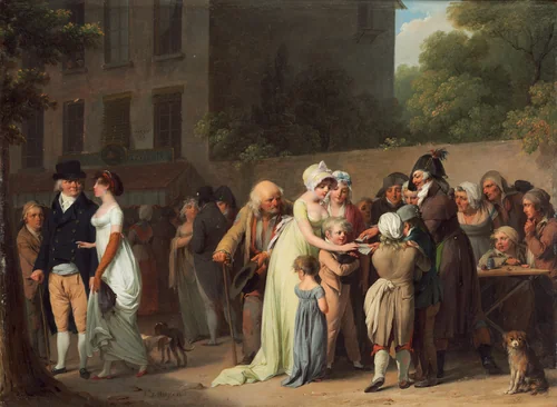 The Card Sharp on the Boulevard by Louis-Léopold Boilly, painting, 1806