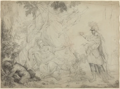 Circe and Ulysses by French 19th Century, drawing, 1800-1899