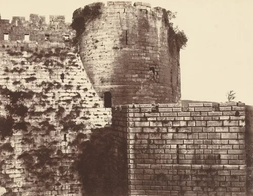 Kalaat-El Hosn, deuxième enceinte, extérieur, midi by Louis de Clercq, photograph, 1859-1860