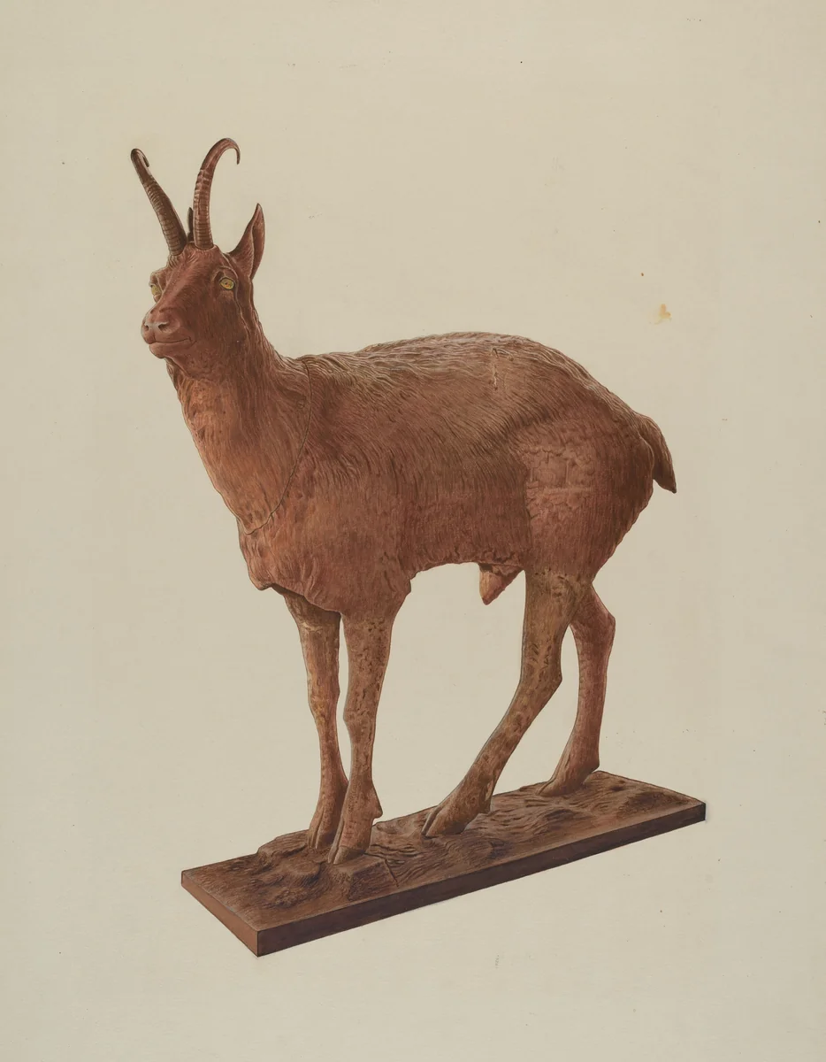 Cast Iron Goat by Lucille Chabot, index of american design, 1940