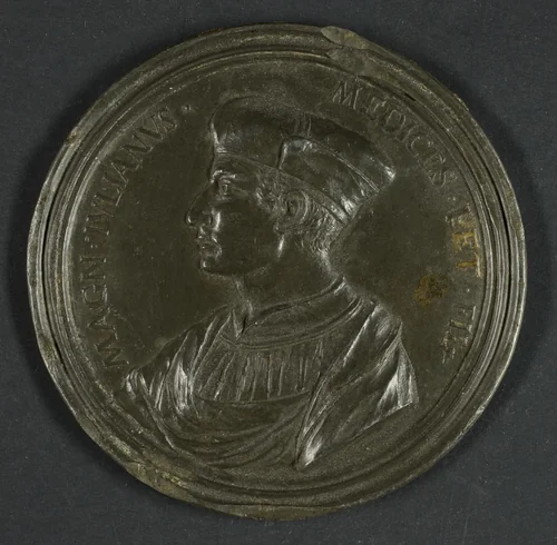Medal Depicting Giuliano de' Medici (1453–1478) by Antonio Francesco Selvi, metalwork, 1739