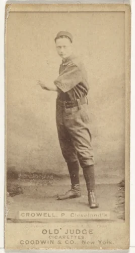 William Theodore "Billy" Crowell, Pitcher, Cleveland, from the Old Judge series (N172) for Old Judge Cigarettes by Goodwin & Company, photograph, 1887-1890