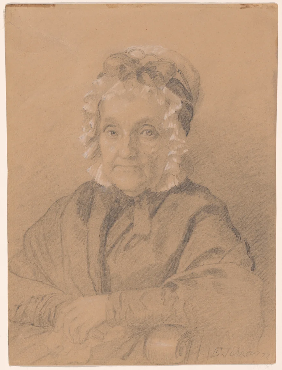 Portrait of Mrs. Jeremiah Chandler by Eastman Johnson, print, 1847