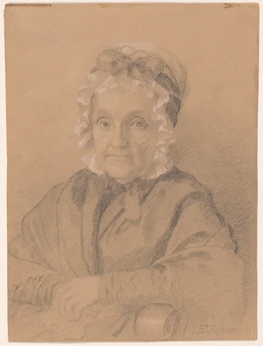 Portrait of Mrs. Jeremiah Chandler by Eastman Johnson, print, 1847