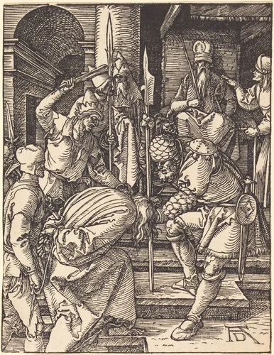 Christ before Annas by Albrecht Dürer, print, 1509-1510