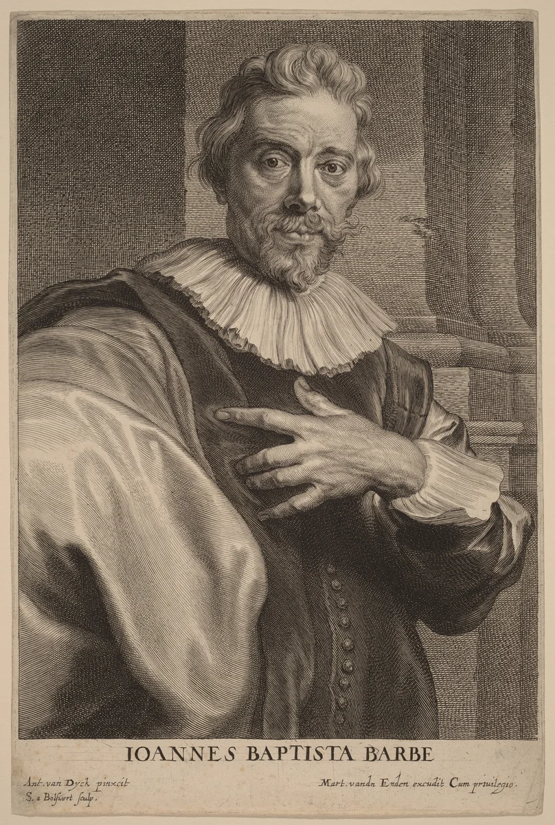 Jan Baptista Barbe by Anthony van Dyck, print, 1626-1641