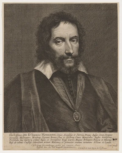 Thomas Howard, Earl of Arundel by Lucas Emil Vorsterman; Sir Anthony van Dyck, print, 1595-1675