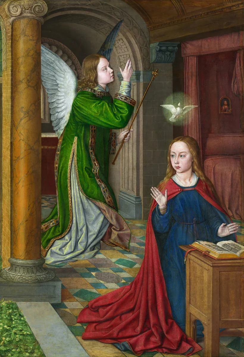 The Annunciation by Jean Hey, painting, 1490-1495