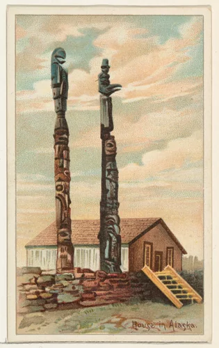 House in Alaska, from the Habitations of Man series (N113) issued by W. Duke, Sons & Co. to promote Honest Long Cut Smoking and Chewing Tobacco by The Giles Company, print, 1890