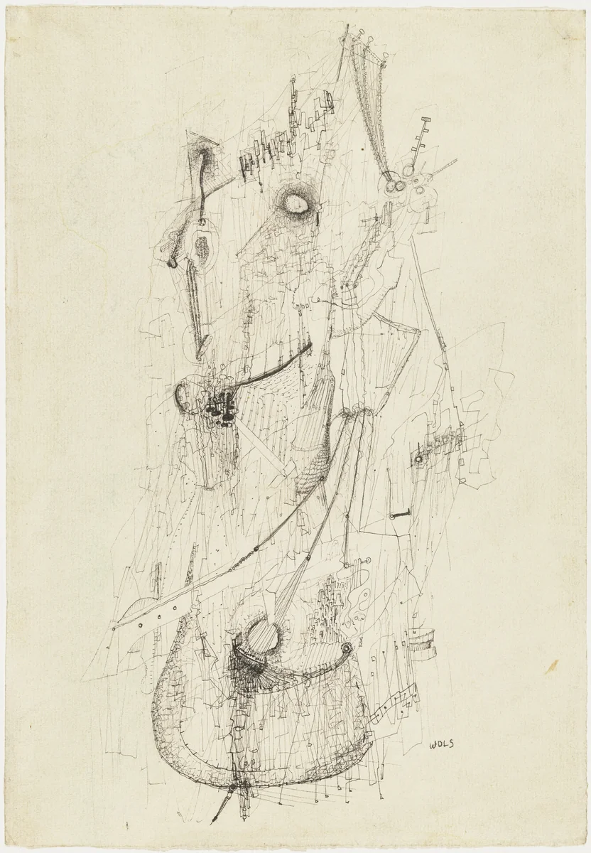 Stringed Instrument by Wols, drawing, 1942