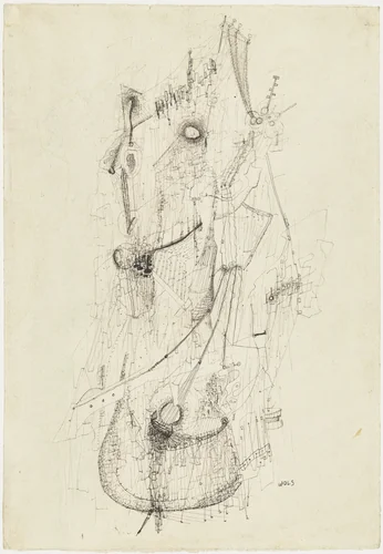 Stringed Instrument by Wols, drawing, 1942