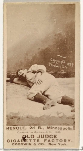 Emery J. "Moxie" Hengel, 2nd Base, Minneapolis, from the Old Judge series (N172) for Old Judge Cigarettes by Goodwin & Company, photograph, 1888