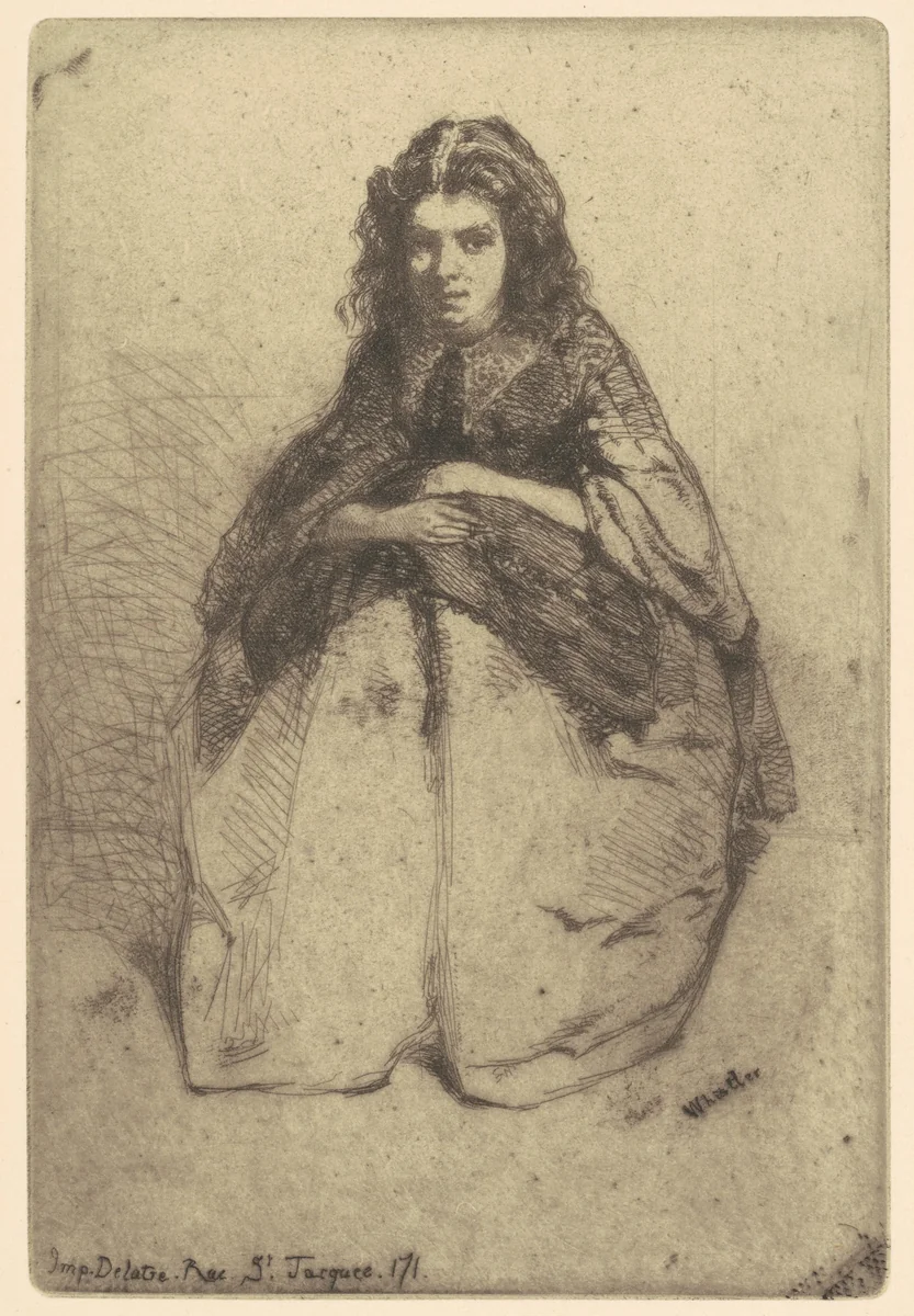 Fumette by James McNeill Whistler, print, 1858