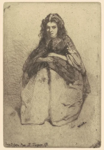 Fumette by James McNeill Whistler, print, 1858