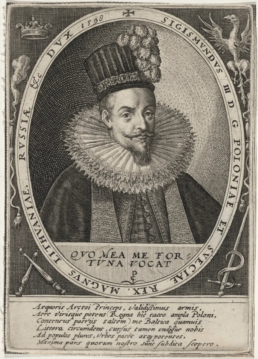Sigismund III, King of Poland by Crispijn van de Passe I, print, 1598