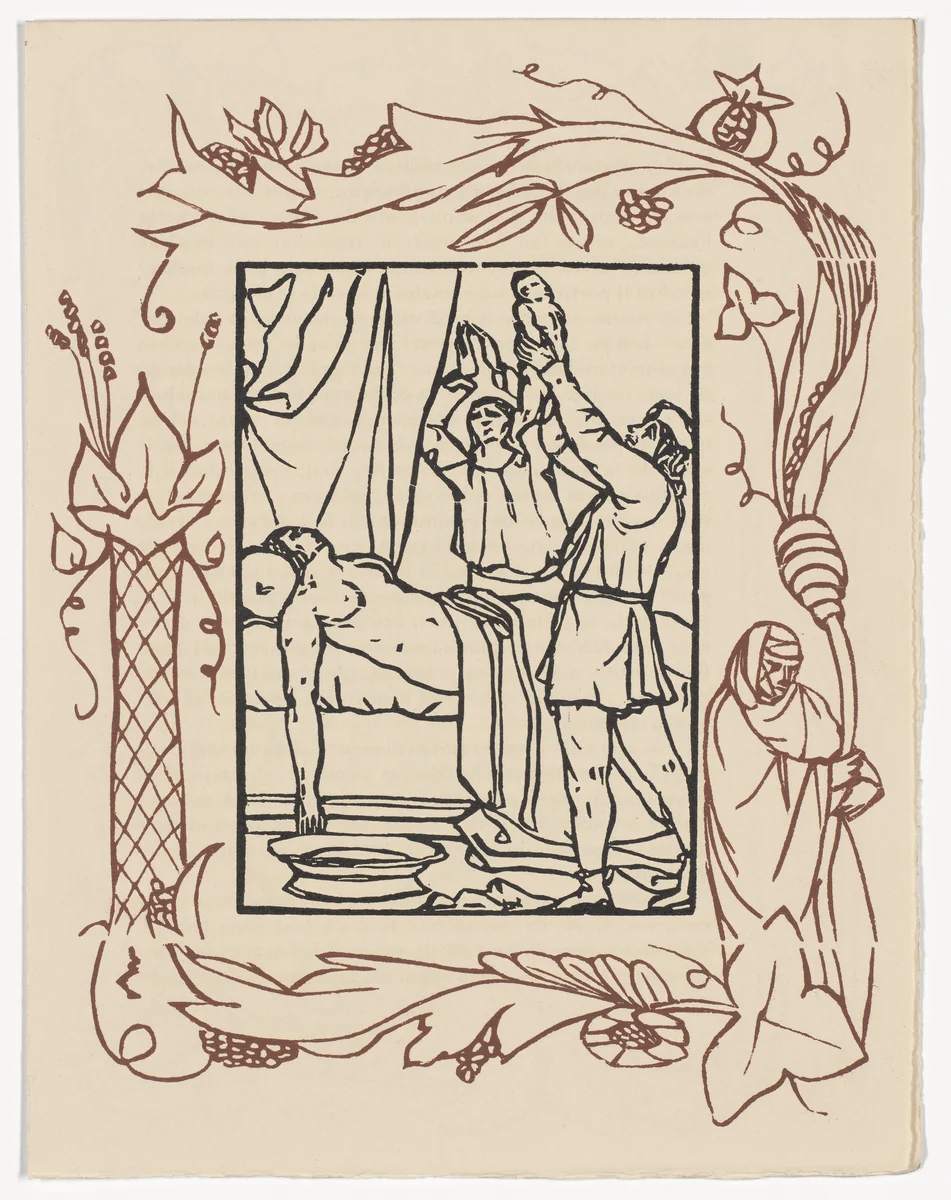 Plate (page 363) from Les Petites Fleurs de St. François (The Little Flowers of St. Francis) by Émile Bernard, illustrated book, 1928