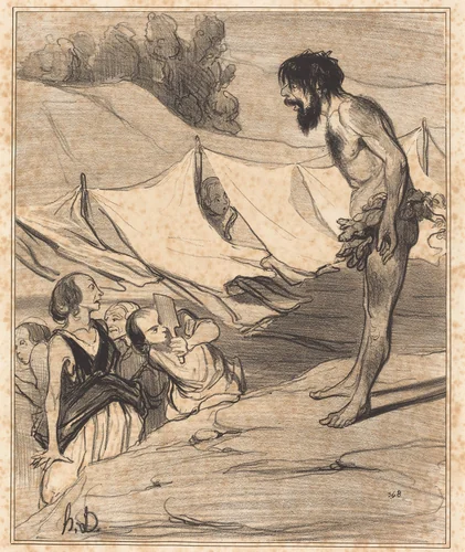 Présentation d'Ulysse a Nausica by Honoré Daumier, print, 1842