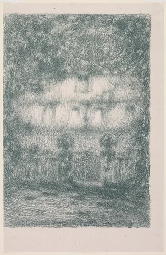 The House in Moonlight by Henri Le Sidaner, print, 1909