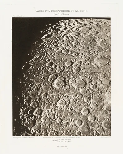 Carte photographique de la lune, planche IV.A (Photographic Chart of the Moon, plate IV.A) by Charles Le Morvan, photograph, 1900-1914