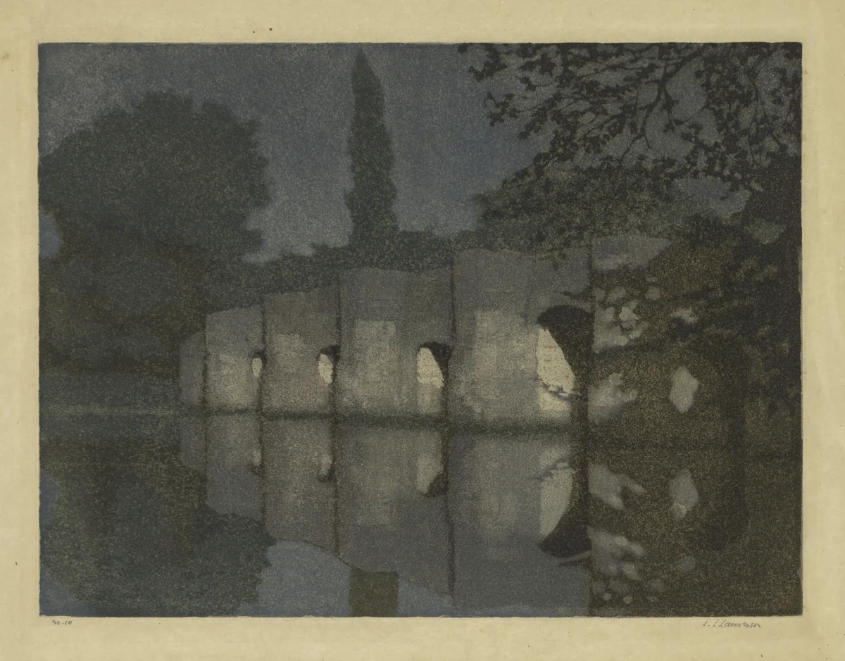 Stopham Bridge by Edward Louis Laurenson, print