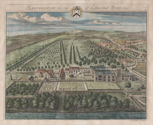 Barrington, The Seat of Edmond Bray, Esq., plate 131 from "The Ancient and Present State of Gloucestershire" by Johannes Kip, print, 1712-1768
