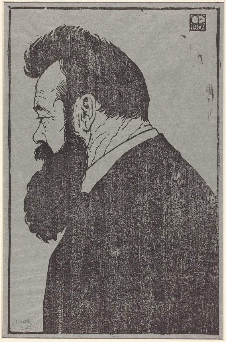 Ferdinand Hodler by Emil Orlik, print, 1904